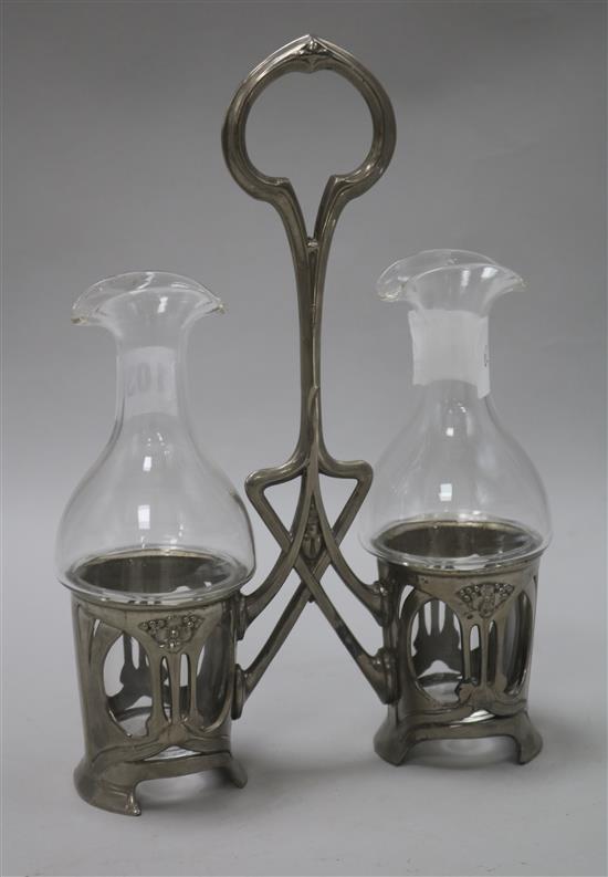 An Art Nouveau cruet